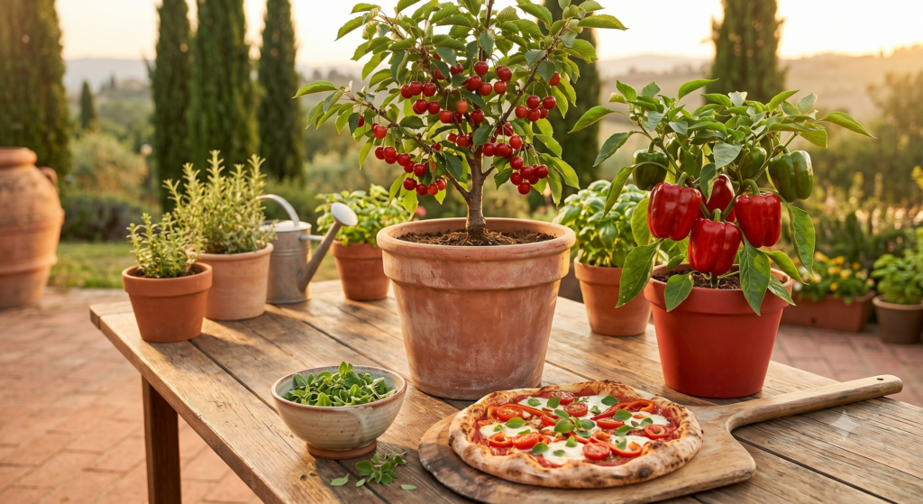 The ‘Pizza Garden’ Blueprint: Oregano, Peppers & Dwarf Cherry Trees